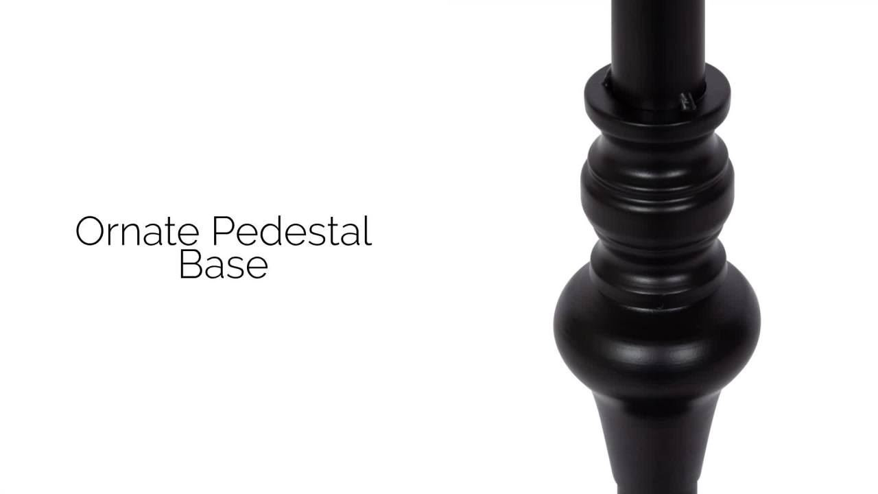 thumbnail video image 2 of Kate and Laurel Stratton Round Pedestal Drink Table, 13 x 13 x 26, Bronze, Decorative Mini Table for Use as Indoor Plant Stand or Cute Martini Table, 2 of 10