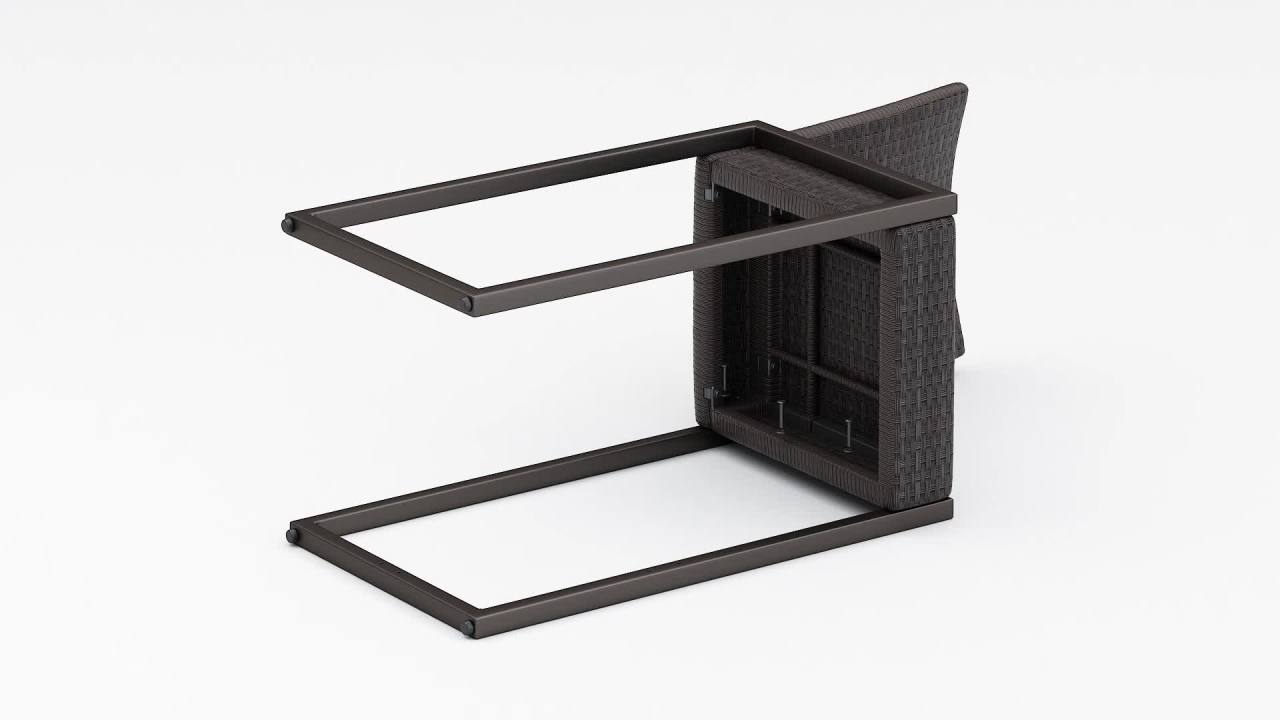 thumbnail video image 2 of GDF Studio Conrad Outdoor Wicker 30 Inch Barstool, Set of 2, Gray, 2 of 10