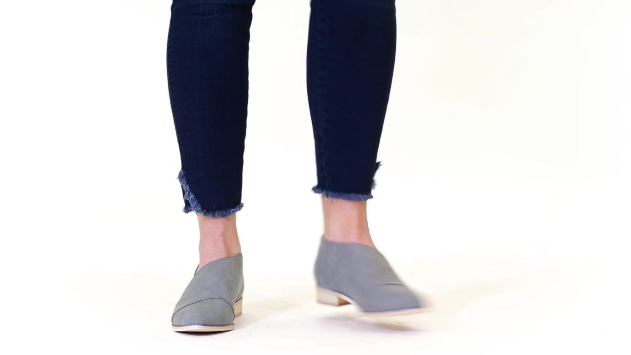 thumbnail video image 2 of Brinley Co. Women's Faux Leather Almond Toe D'orsay Flats, 2 of 2