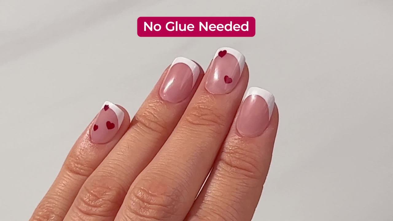 thumbnail video image 2 of KISS imPRESS Design Valentine's Day Press on Nails, Still the One, Pink, Medium Almond, 30 Count, 2 of 13