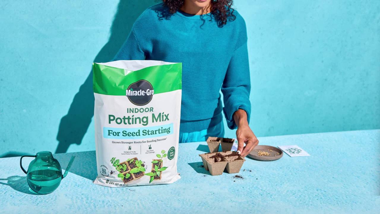 thumbnail video image 3 of Miracle-Gro Indoor Potting Mix for Seed Starting, Excellent for Cuttings, 8 qt., 3 of 13