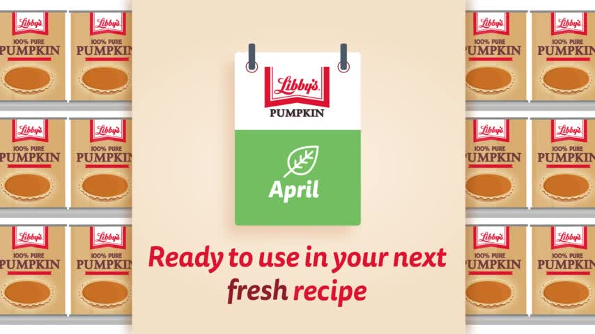 thumbnail video image 2 of Libby's No Preservatives Pumpkin Pie Filling, 106 oz, Can, 2 of 7