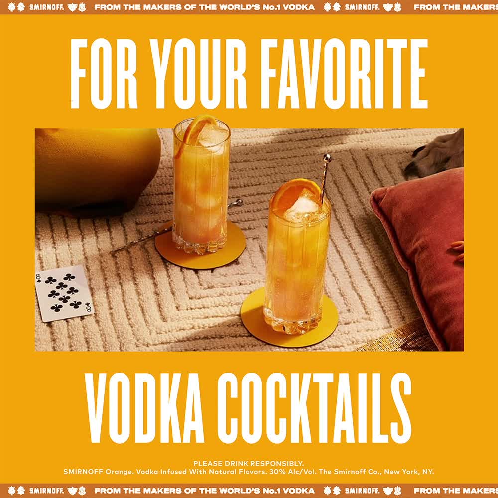 thumbnail video image 2 of Smirnoff Orange (Vodka Infused With Natural Flavors), 750 mL, 30% ABV, 2 of 9