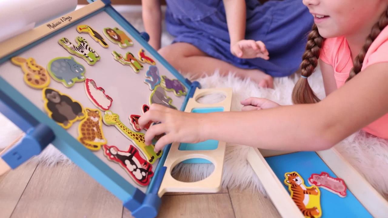 thumbnail video image 2 of Melissa & Doug Wooden Magnets – Animals, 2 of 10