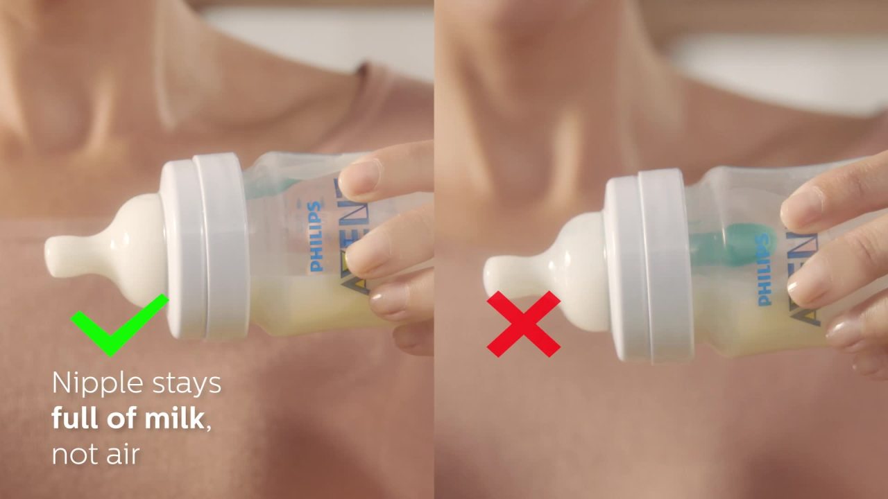 thumbnail video image 3 of Philips Avent Anti-colic Bottle with AirFree Vent, 9oz, 3pk, Pink, SCY703/13, 3 of 16