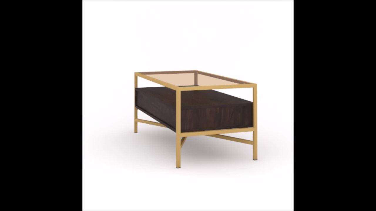thumbnail video image 2 of Sauder Harper Heights Coffee Table, Rich Walnut Finish, 2 of 10