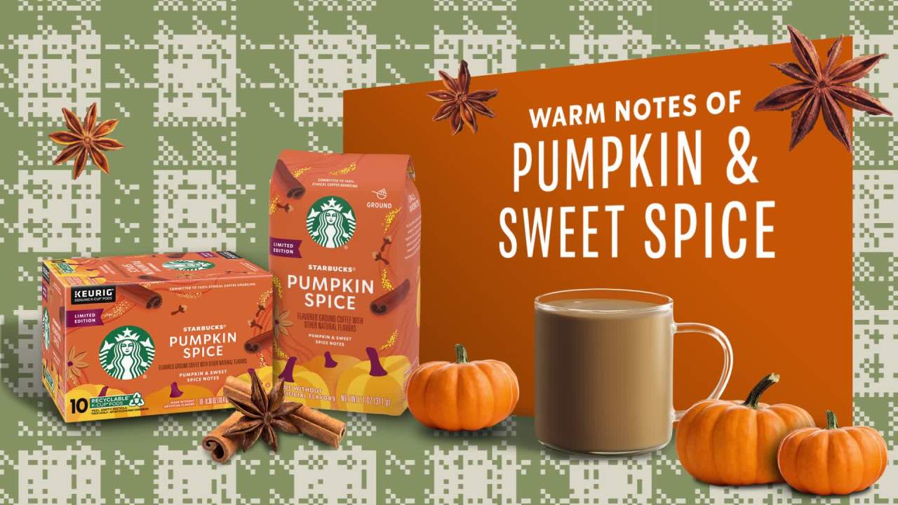 thumbnail video image 2 of Starbucks Fall Blend K-Cup Coffee Pods, Medium Roast, 100% Arabica, 1 Box (22 Pods), 2 of 9