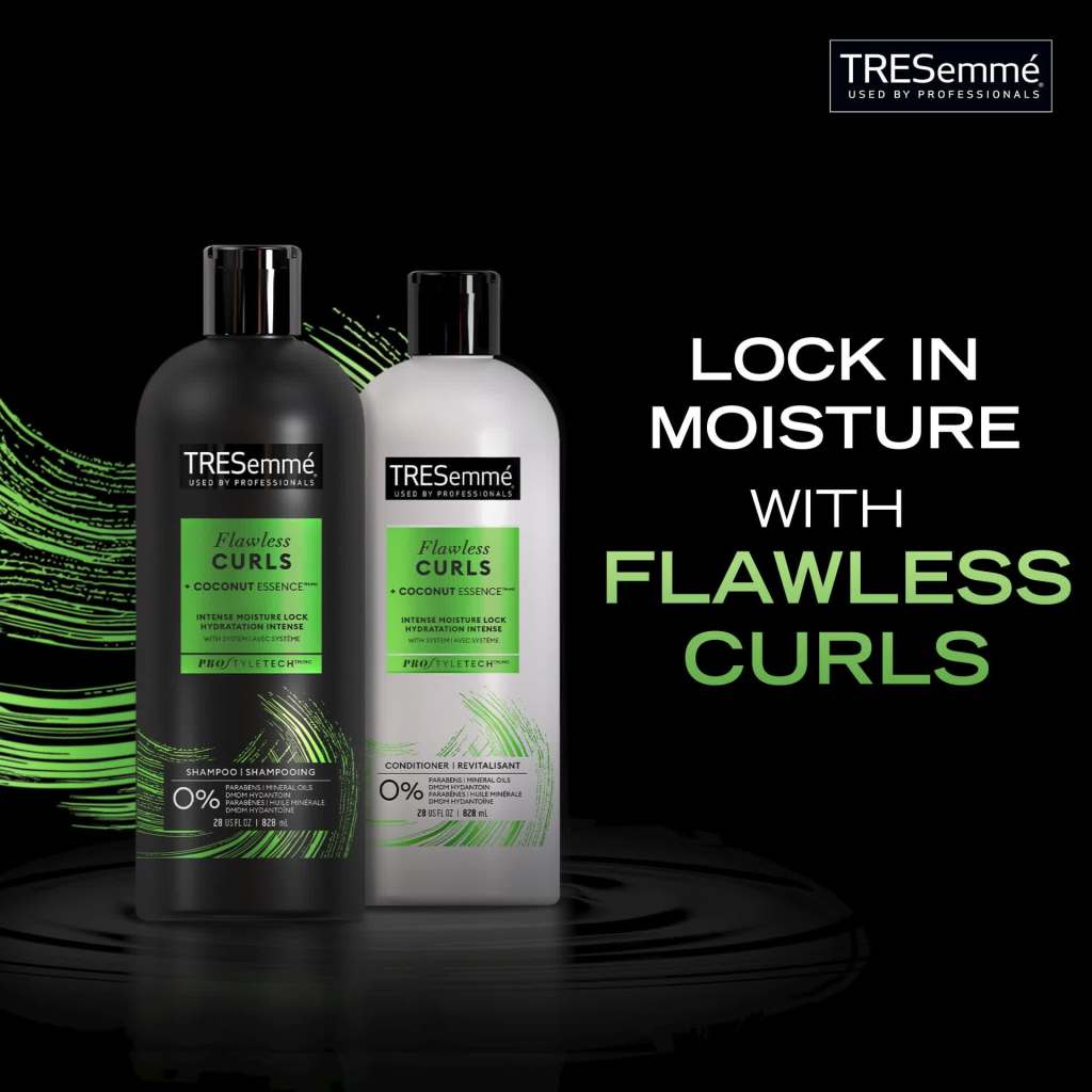 thumbnail video image 3 of Tresemme BOUNCY Curls Moisturizing Conditioner, 28 oz, 3 of 12