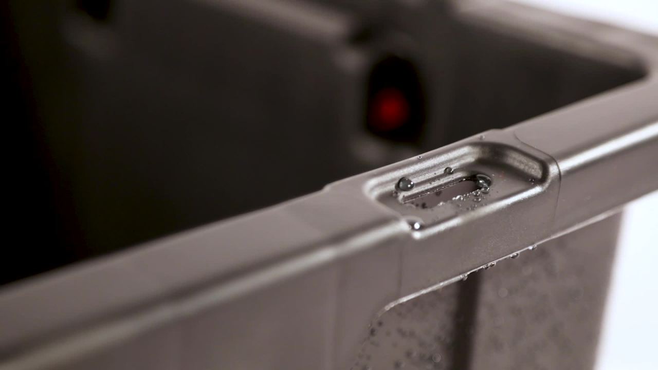 thumbnail video image 2 of Sterilite 15 Gallon Industrial Tote, Rugged Plastic Storage Bin,  Latch Lid, Black, 2 of 19