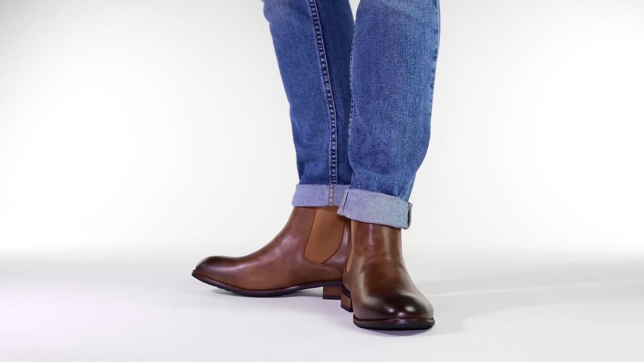 thumbnail video image 2 of Daxx Men's Lewis Wide-width Chelsea Boot, 2 of 2