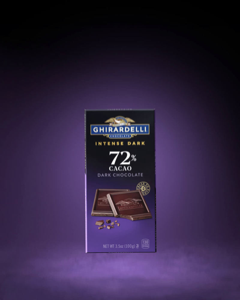 GHIRARDELLI Intense Dark Chocolate Squares, Sea Salt Almond, Valentine’s Day Candy Gifts, 4.12