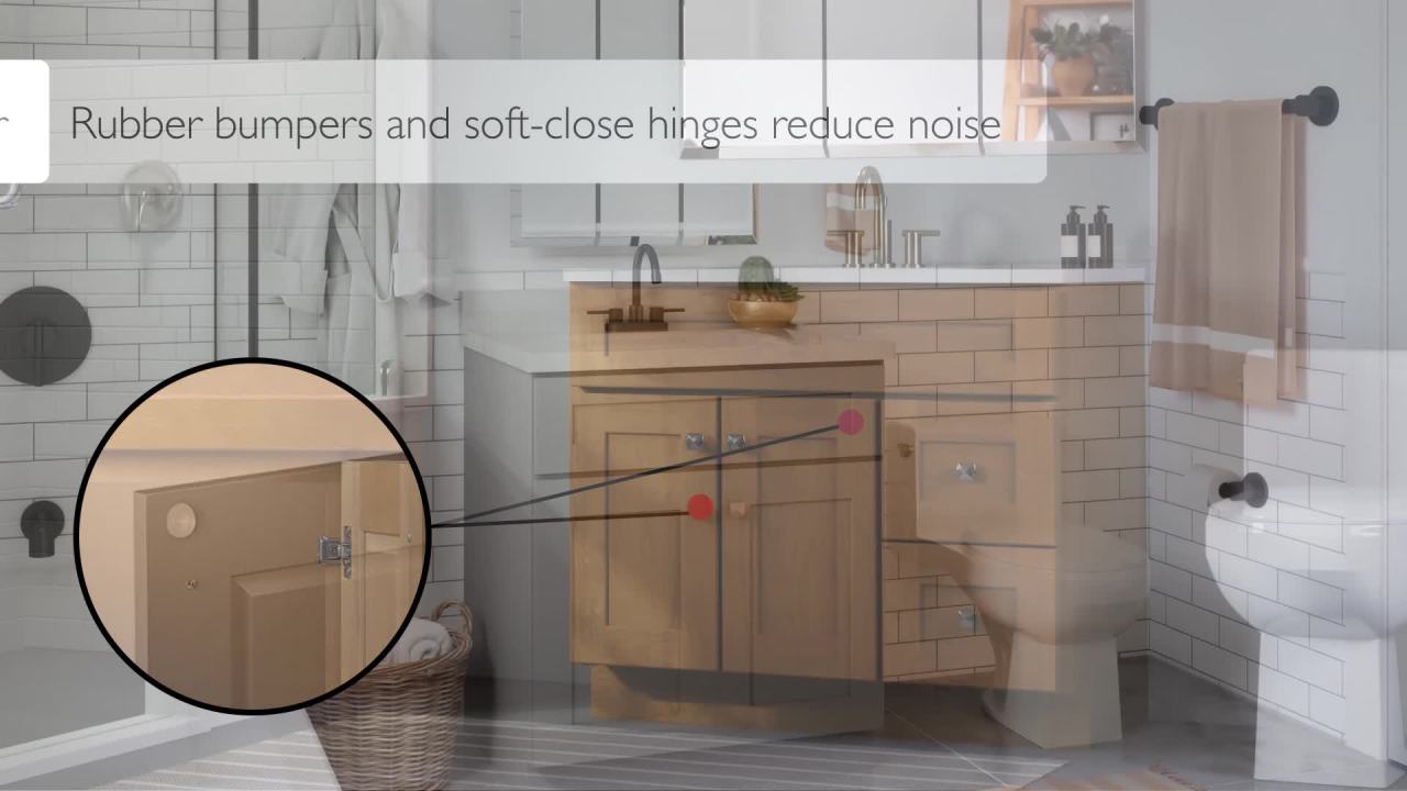 thumbnail video image 7 of Soft Close Glides for Bathroom Vanity Drawers, Brookings Vanities, 1 Pair – Design House, 915710, 7 of 7