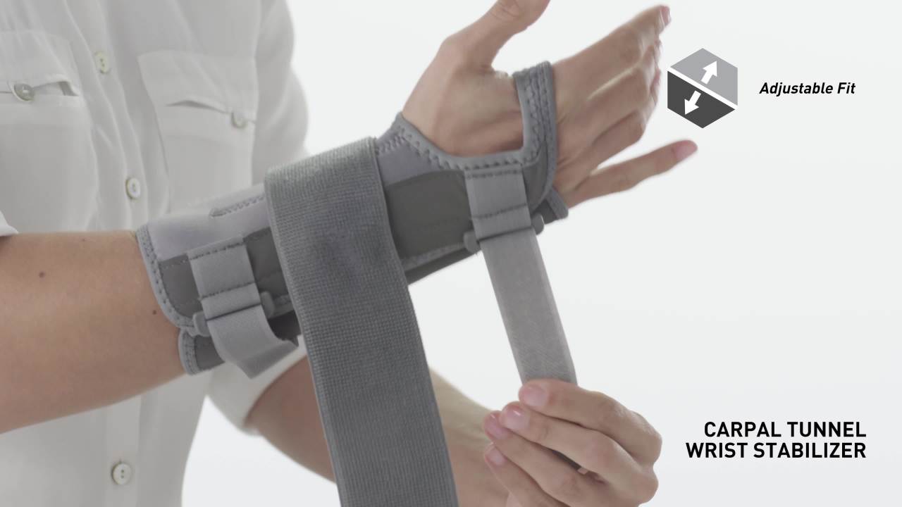 thumbnail video image 3 of ACE Brand Carpal Tunnel Wrist Stabilizer, Left Wrist, Firm Stability, All Day Wear, 1 Support, 3 of 11