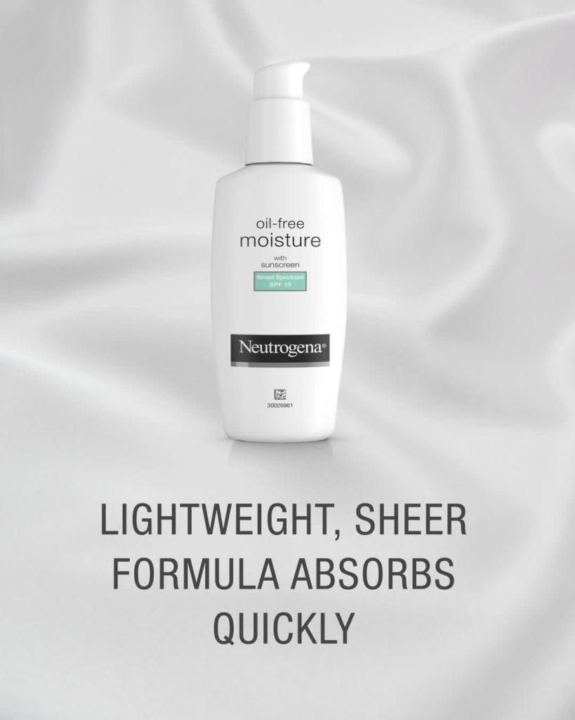 thumbnail video image 2 of Neutrogena Oil Free Facial Moisturizer with SPF 15 Sunscreen, 4 fl. oz, 2 of 15