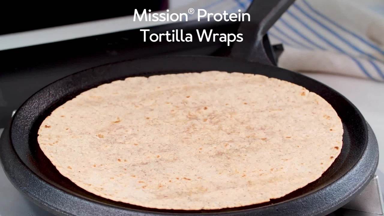 thumbnail video image 2 of Mission Protein Tortilla Wraps, 6 Count, 2 of 15