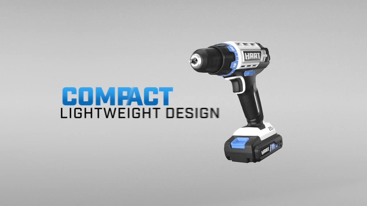 thumbnail video image 2 of HART 20-Volt Cordless 3/8-inch Drill/Driver Project Kit and 10-inch Storage Bag, (1) 1.5Ah Lithium-Ion Battery, 2 of 14