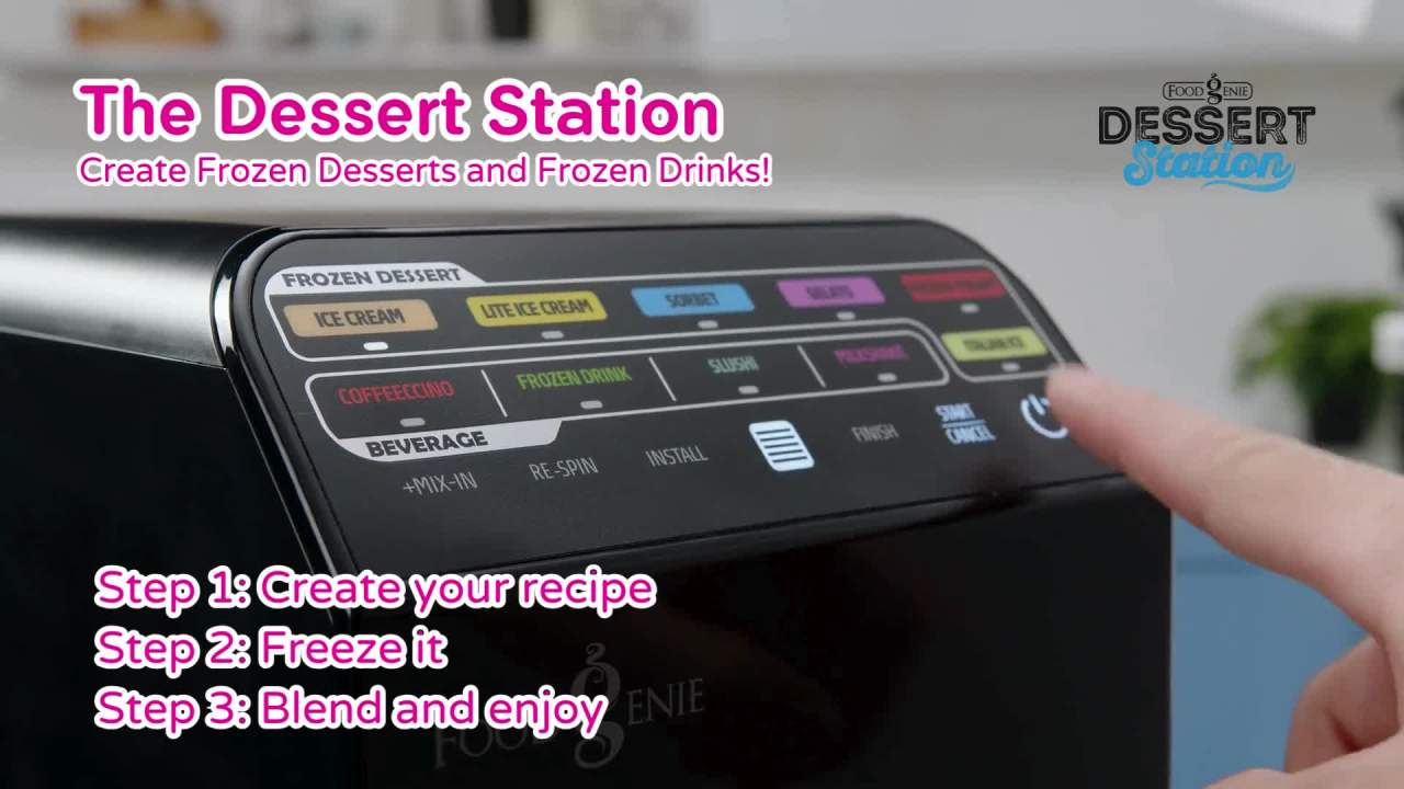 thumbnail video image 2 of Food Genie: Dessert Station - Black - 11-In-1 Ice Cream & Frozen Treat Maker, (3) 16oz Tubs, Create Sorbet-Milkshakes-Drinks & More, Dual-Drive Motors, 2 of 18