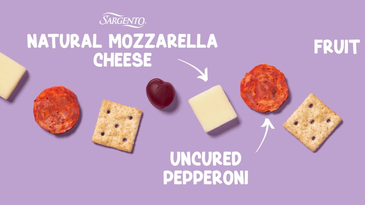 thumbnail video image 2 of Sargento Mighty Bites™ with Uncured Pepperoni and Mozzarella Cheese Snack Kit, 2.8 oz, 2 of 9