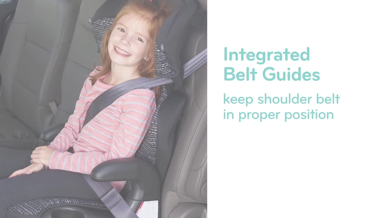 thumbnail video image 2 of Big Kid LX High-Back 2-in-1 Belt-Positioning Booster Car Seat (Bristol Pink), 2 of 14