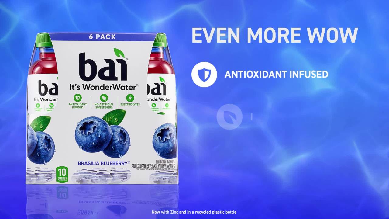 thumbnail video image 2 of Bai Shala Coconut Strawberry Antioxidant Infused Water Beverage, 18 fl oz, 12 Pack Bottles, 2 of 12