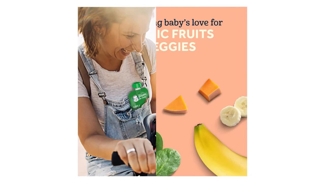 thumbnail video image 2 of Gerber Organic Baby Food, 2nd Foods for Sitter, Apple & Peach, 3.5oz Pouches, 2 of 9