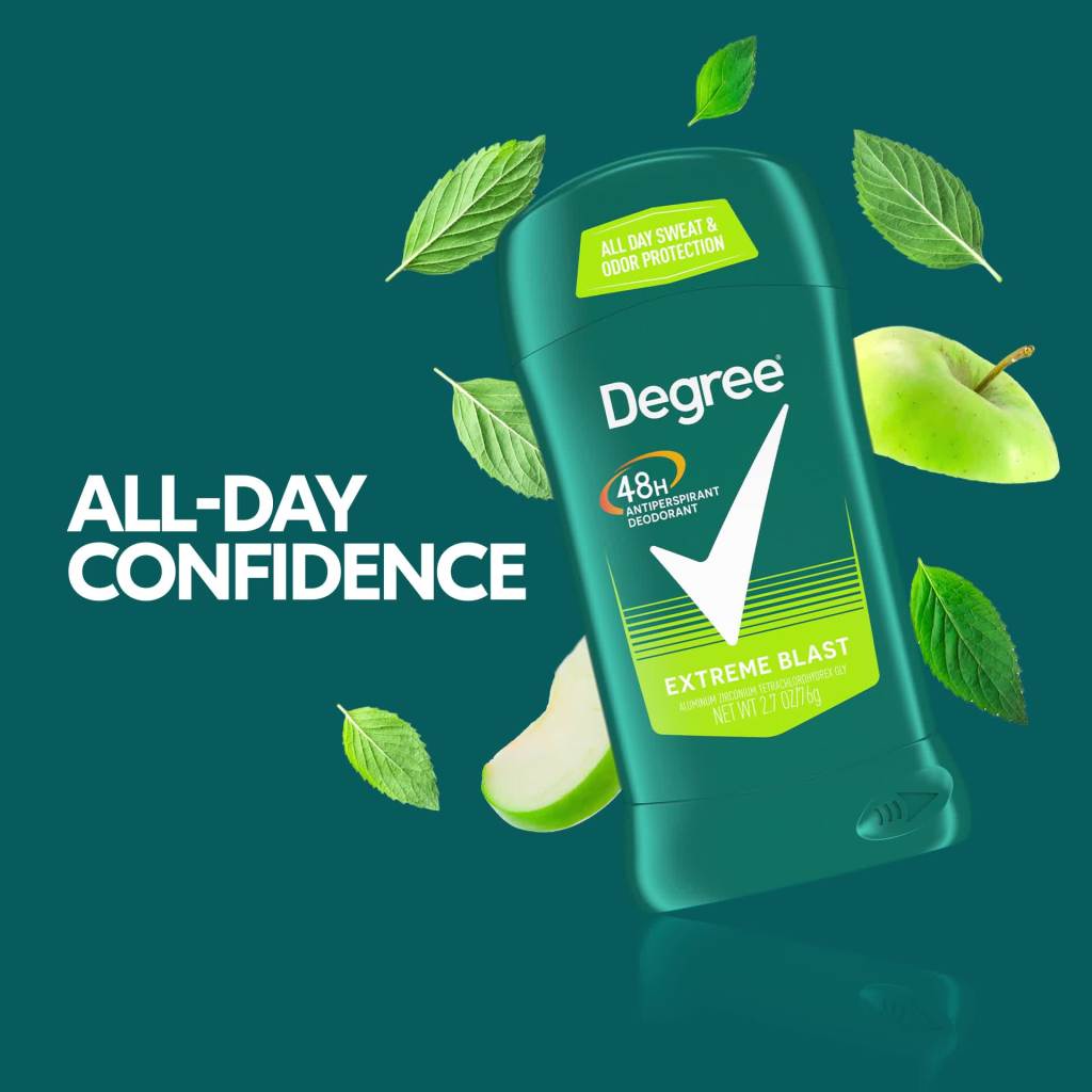 thumbnail video image 3 of Degree Men Original Protection Antiperspirant Deodorant Stick for Men Extreme Blast Citrus Scent, 2.7 oz, 3 of 11