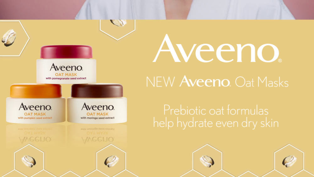 Aveeno Oat Face Mask with Pomegranate Seed for Glowing Skin, 1.7 oz