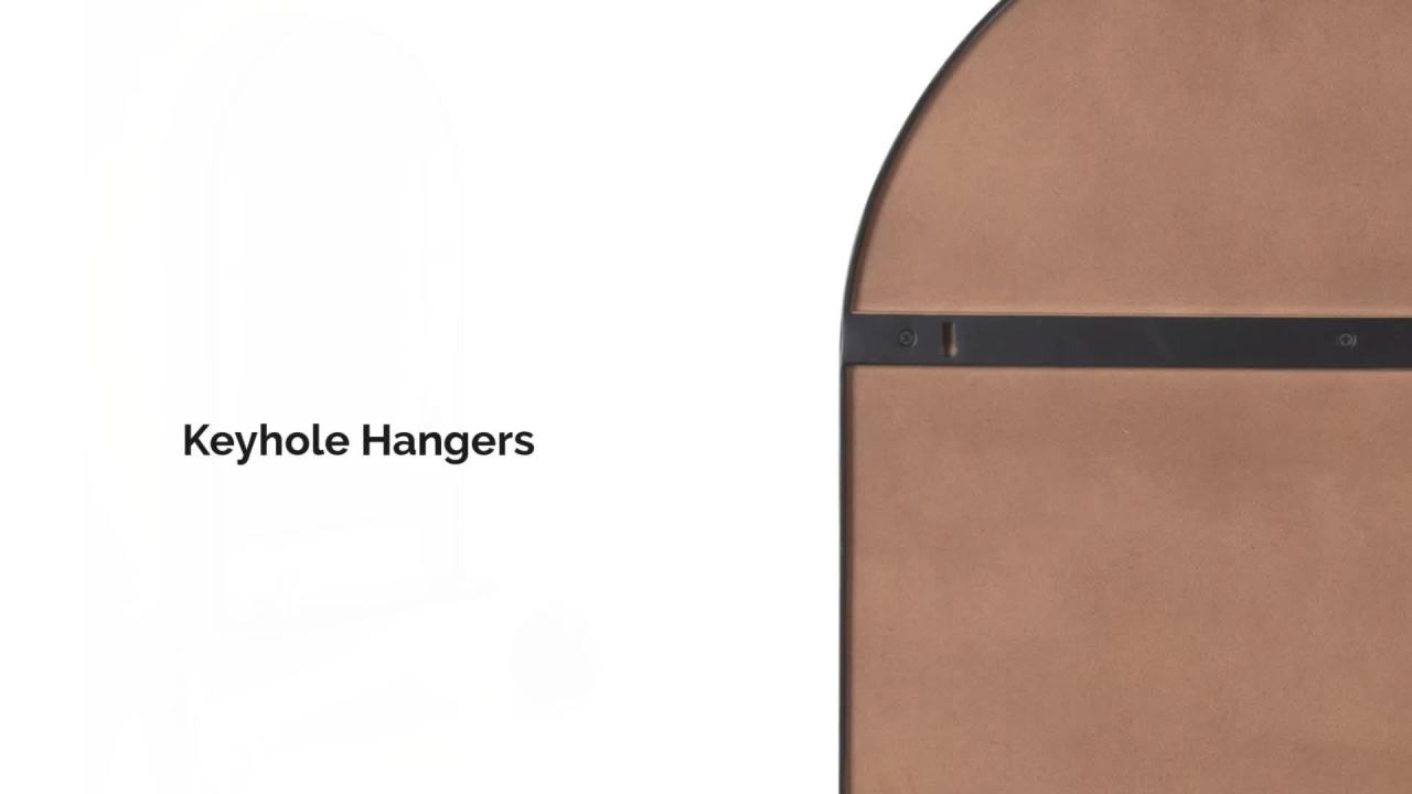 thumbnail video image 2 of Kate and Laurel Chadwin Wall Mirror with Shelf, Black 20x34, 2 of 8