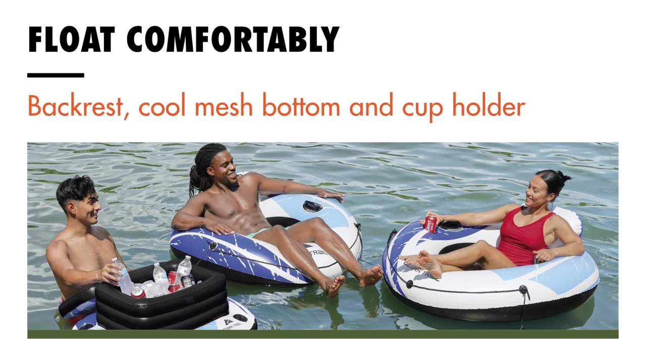Ozark Trail Rapid Rider River Tube 2-Pack and Inflatable Cooler Combo