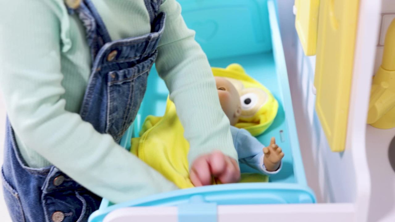 thumbnail video image 2 of Melissa & Doug Mine to Love Jordan 12” Light Skin-Tone Boy Baby Doll with Romper, Cap, Pacifier, 2 of 10