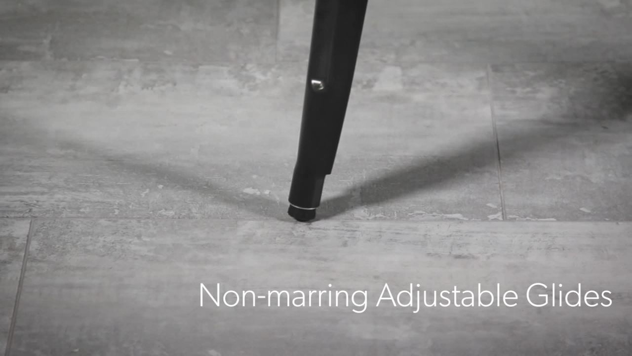 thumbnail video image 2 of OFM Industrial Modern Square Dining Table, Steel Indoor/Outdoor Table, 2 of 19