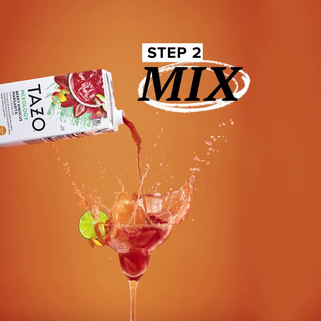 thumbnail video image 2 of TAZO Mixology Berry Hibiscus Margarita Iced Tea Concentrate, Herbal Tea, 32 Oz Carton, 2 of 11