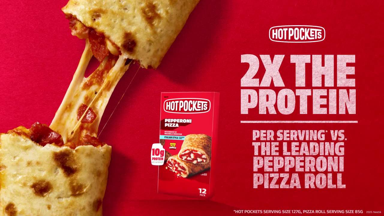thumbnail video image 2 of Hot Pockets Pepperoni Pizza Snack with Italian Style Seasoned Crust, 9 oz (Frozen), 2 of 11