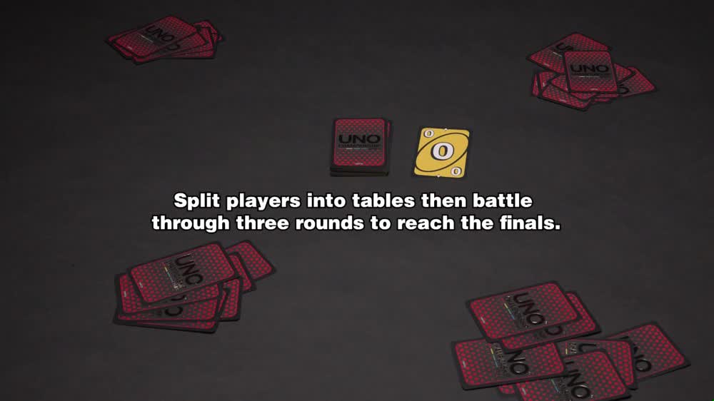 thumbnail video image 2 of UNO Championship Series Tournament Set Card Game for Large Groups of 6 To 20 Players, 2 of 7