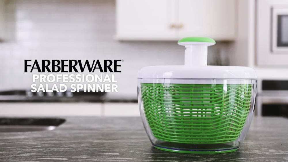 Farberware Professional Plastic 2.4 lb Salad Spinner Green with White Lid - image 2 of 26