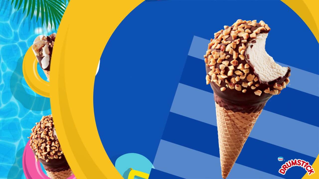 thumbnail video image 2 of Drumstick Super Nugget Vanilla or Strawberry Sundae Cones Variety Pack, Kosher, 8 Count, 2 of 15