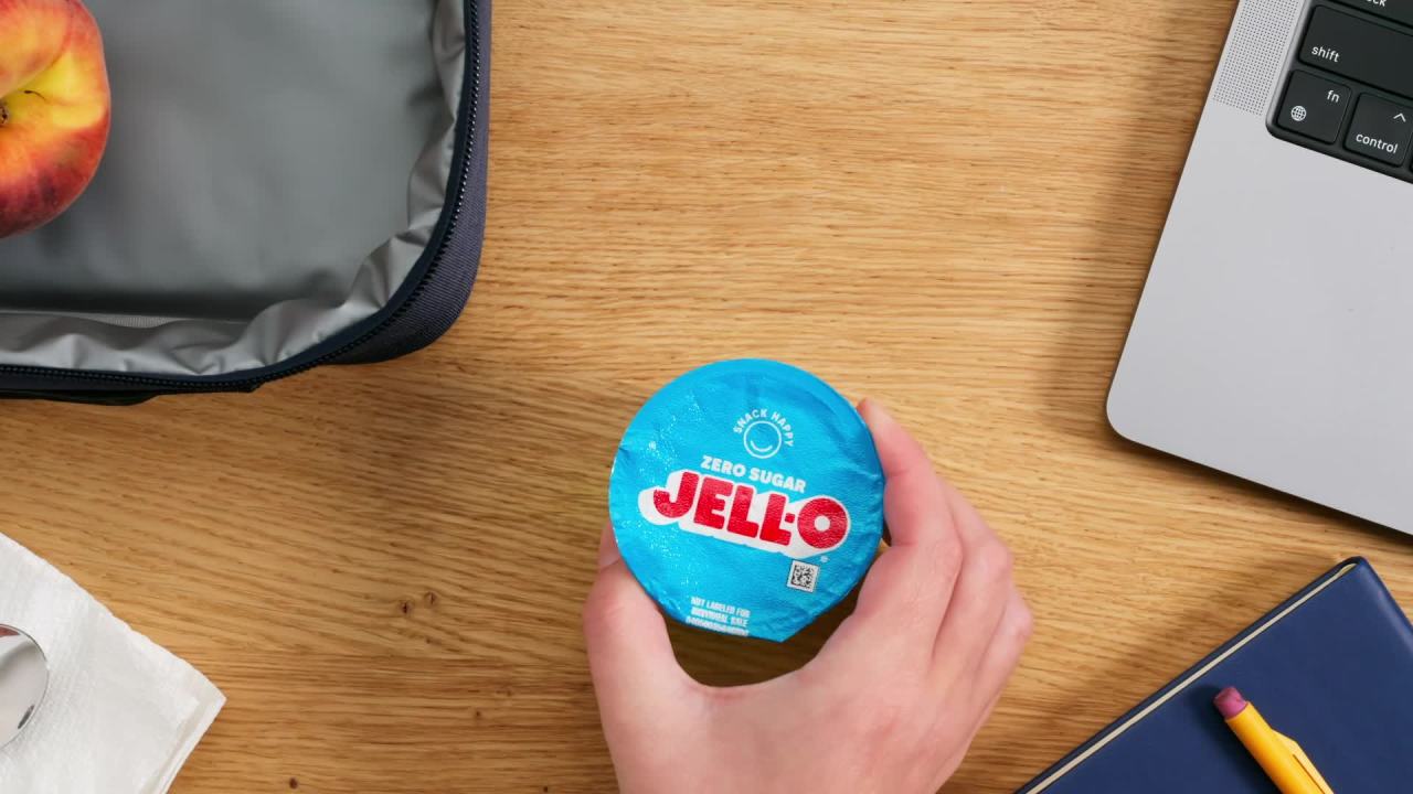 thumbnail video image 2 of Jell-O Lemon-Lime Artificially Flavored Zero Sugar Ready-to-Eat Gelatin Snack Cups, 4 ct Cups, 2 of 14