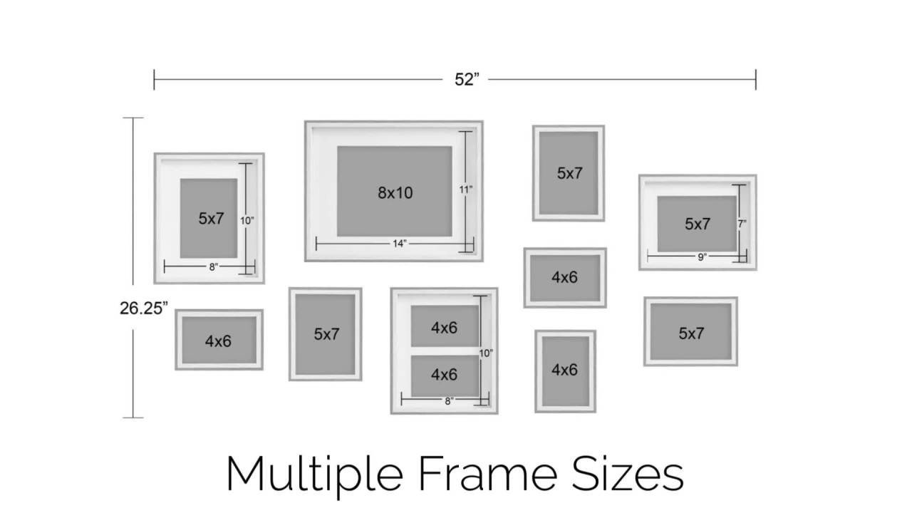 thumbnail video image 2 of Kate and Laurel Gibson Modern Frame Set, Set of 10, White and Natural Wood, Decorative Photo Gallery Wall Frame Set with Multiple Sizes, 2 of 8