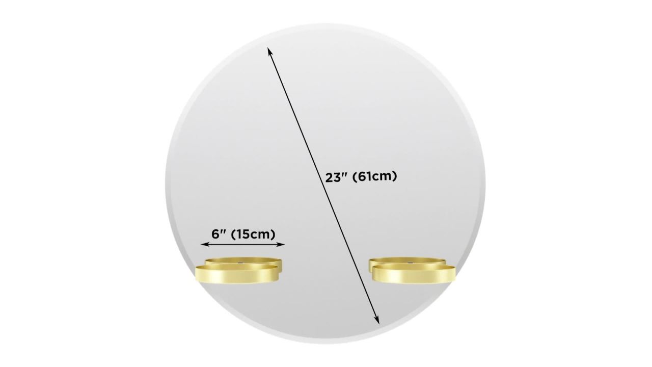 thumbnail video image 2 of Umbra Perch 24" Wall Mirror, 2 of 16