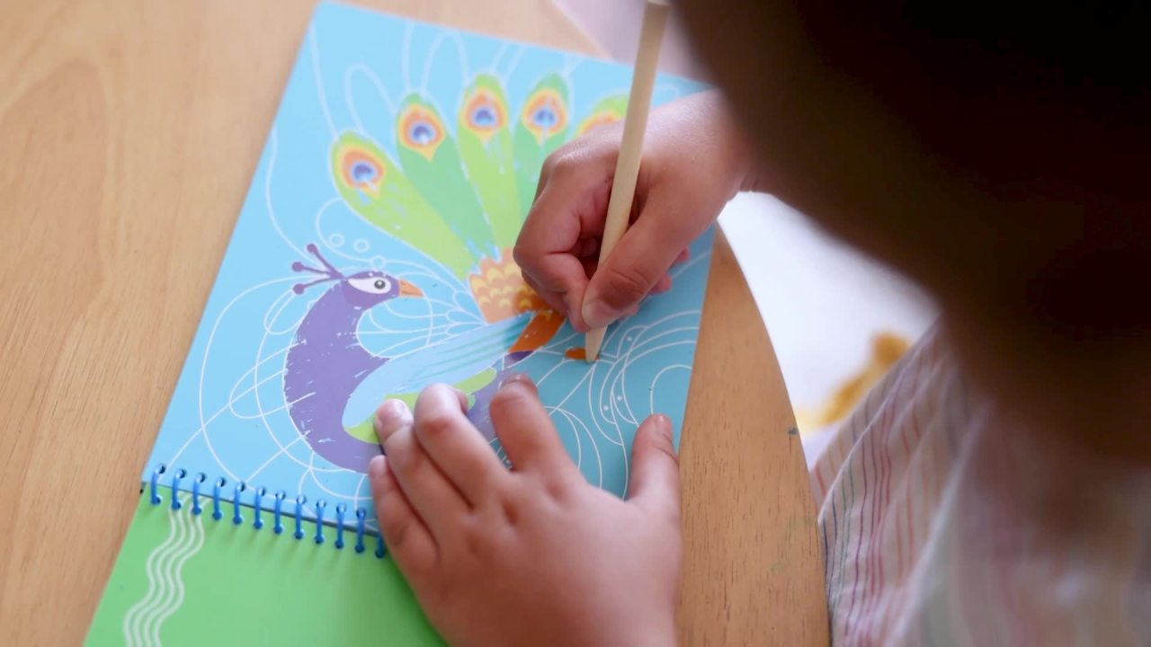 thumbnail video image 2 of Melissa & Doug On the Go Scratch Art Hidden-Picture Pad - Favorite Things - FSC Certified, 2 of 10