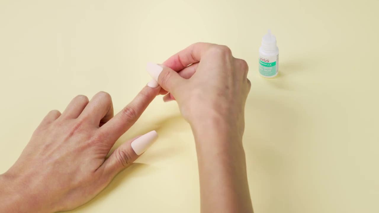 thumbnail video image 2 of KISS PowerFlex Brush-On Nail Glue for Press Ons, Ultra Hold Flex Formula, 5g (0.17 oz.), 2 of 10