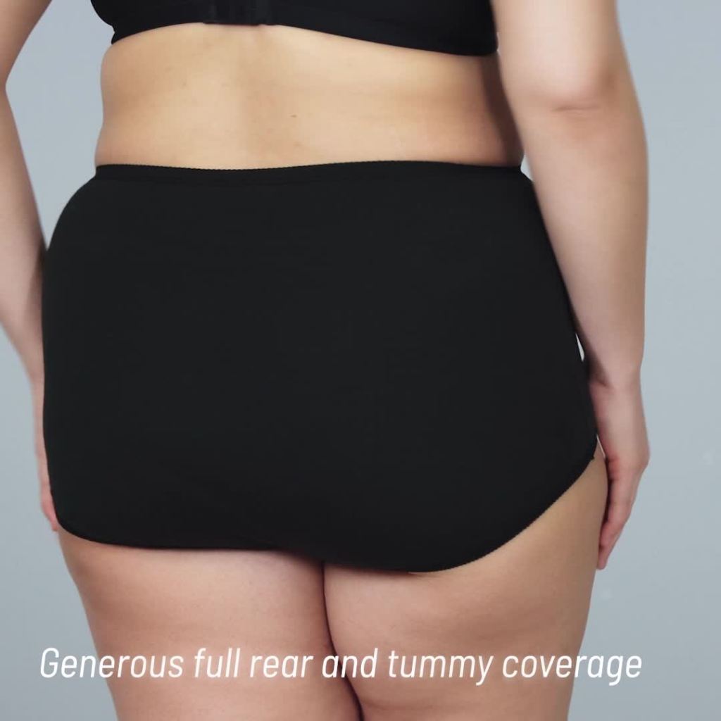 thumbnail video image 2 of Vanity Fair Lingerie Women's Perfectly Yours Tailored Cotton Full Brief Underwear, 2 of 12