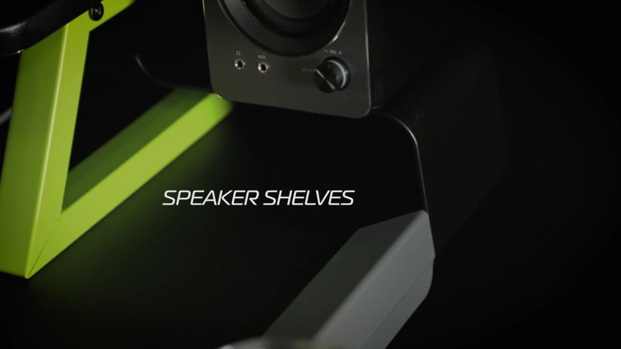 thumbnail video image 2 of RESPAWN 1000 Gaming Computer Desk, in Blue (RSP-1000-BLU), 2 of 11