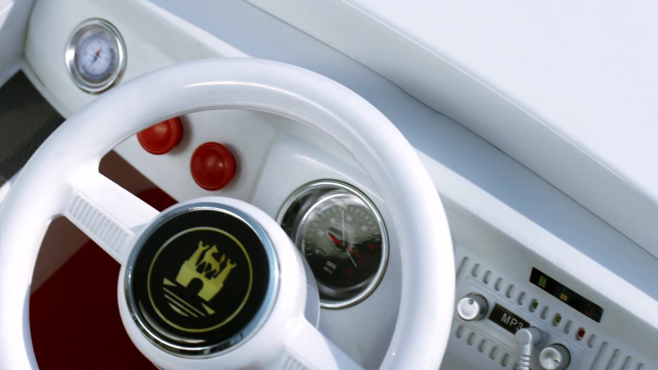 thumbnail video image 2 of Rollplay 6V VW Type 2 Bus Ride-on Battery Powered Toy Car, Pink, 2 of 10