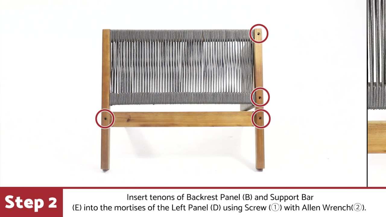 thumbnail video image 2 of Carrie Outdoor Modern Acacia Wood Club Chair, Set of 2, Teak and Gray, 2 of 10