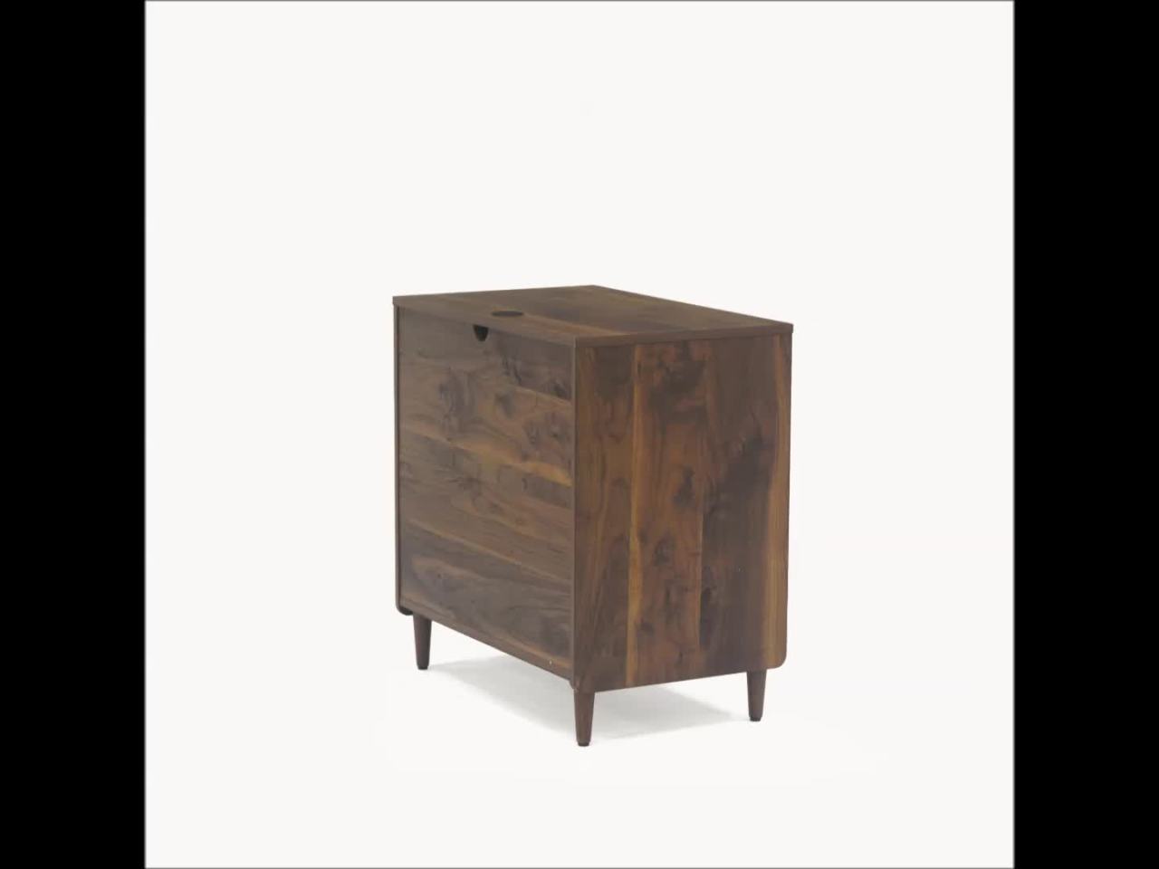 thumbnail video image 2 of Sauder Clifford Place Engineered Wood Storage Cabinet in Grand Walnut, 2 of 13
