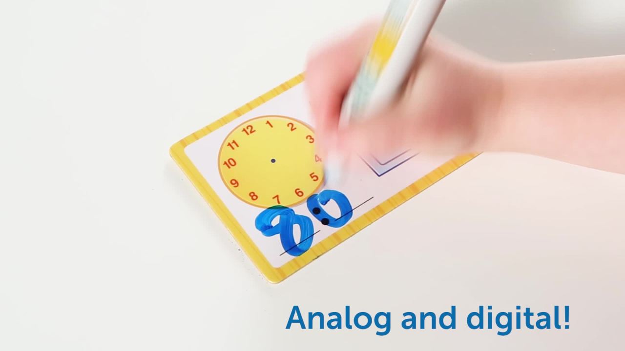 thumbnail video image 2 of Learning Resources Time Activity Set  Time Clock Time Cards About Time, Ages 5+, 2 of 8