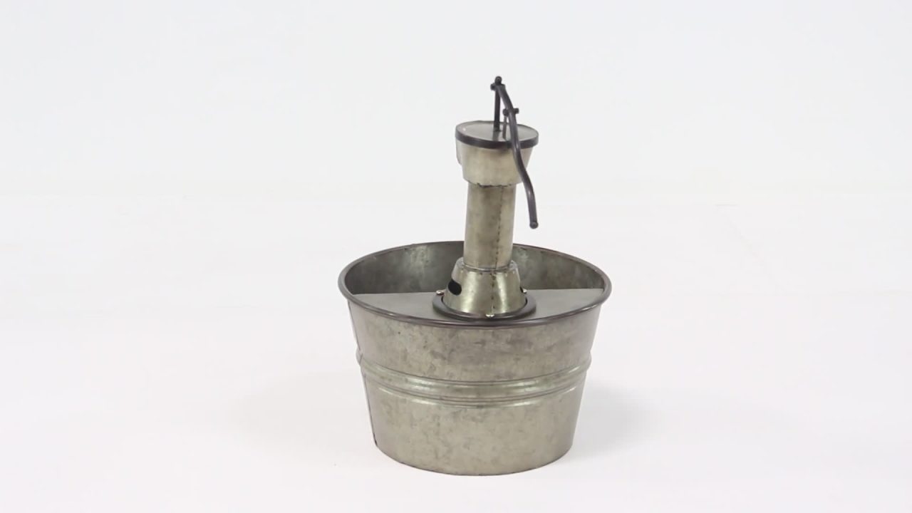 thumbnail video image 2 of DecMode Gray Fountain Indoor Outdoor Decor with Pump Style Faucet, 2 of 11