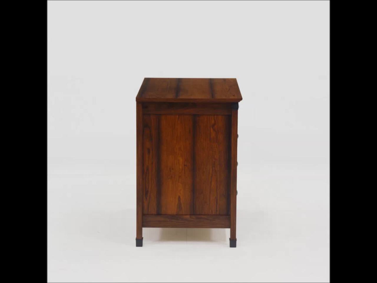 thumbnail video image 2 of Sauder Carson Forge Lateral File Cabinet, Washington Cherry Finish, 2 of 13