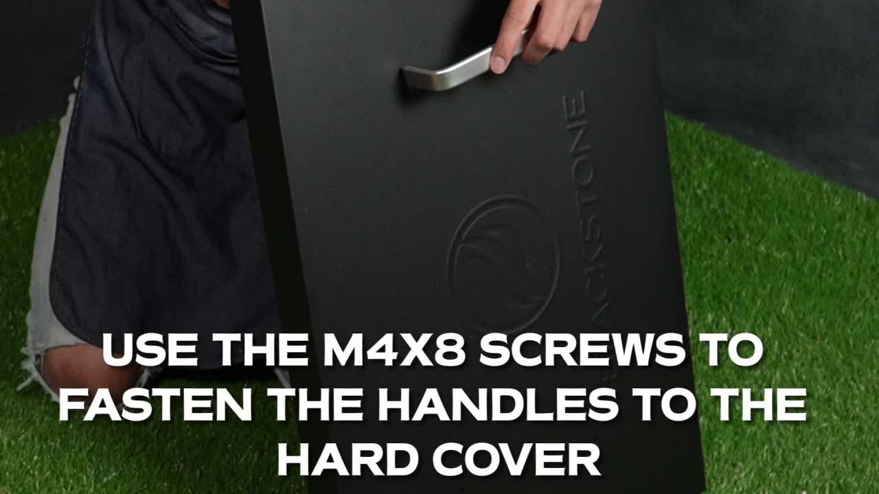 thumbnail video image 2 of Blackstone 22" Griddle Hard Cover (Model 5079) for Front and Rear Grease Models, Black, 2 of 10